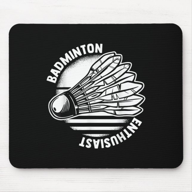 Der Badminton-Enthusiast Shuttle Badminton Schläge Mousepad (Vorne)