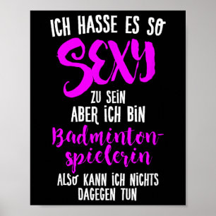 Der Badmintonspieler, Federball Badminton Poster