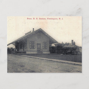 Der Bahnhof, Flemington NJ, Vintage Postkarte