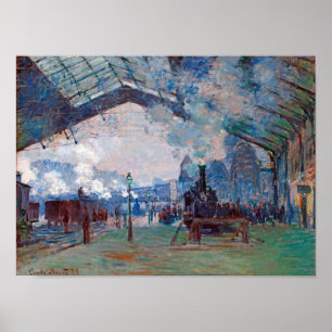 Der Bahnhof Saint-Lazare, Monet Poster