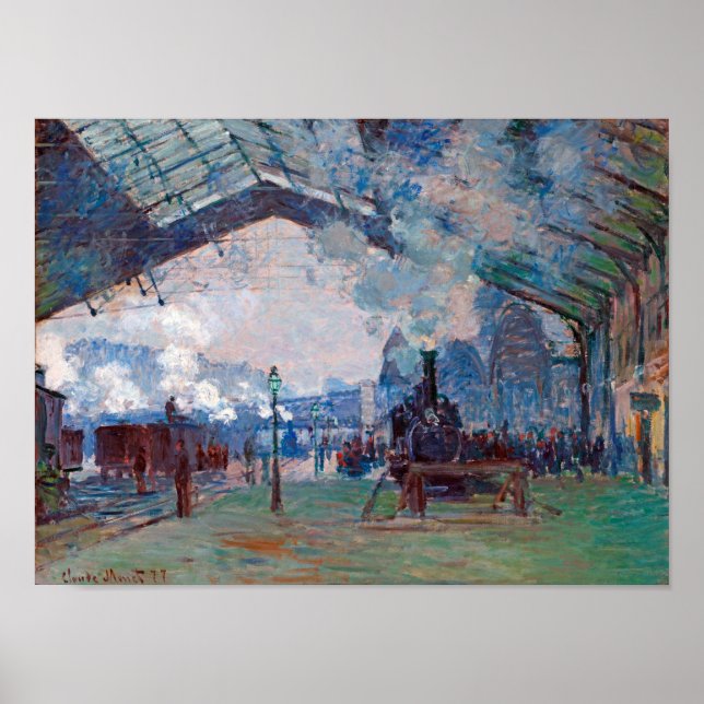 Der Bahnhof Saint-Lazare, Monet Poster (Vorne)