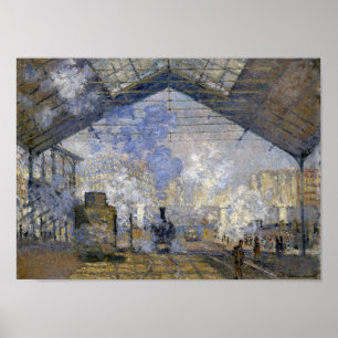 Der Bahnhof Saint-Lazare, Monet Poster