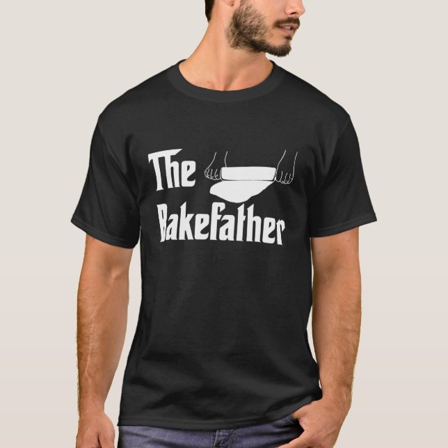 Der Bakefather Funny Vater Männer backen Brot Kuch T-Shirt (Vorderseite)