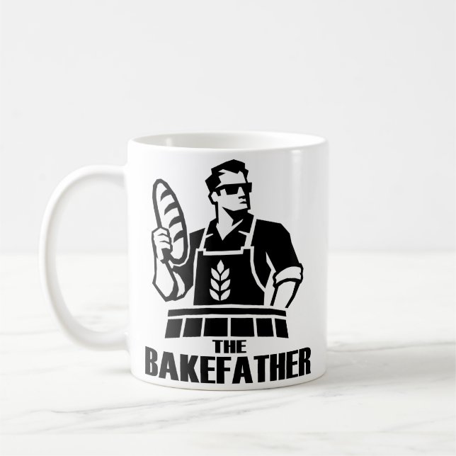 Der Bakefather Lustiger Bäcker Becher Kaffeetasse (Links)