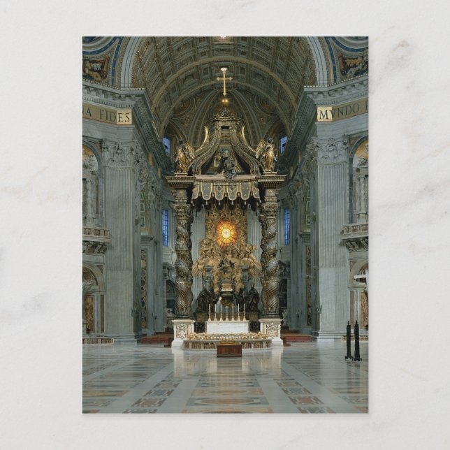 Der Baldacchino, der Hochaltar und der Stuhl Postkarte (Vorderseite)