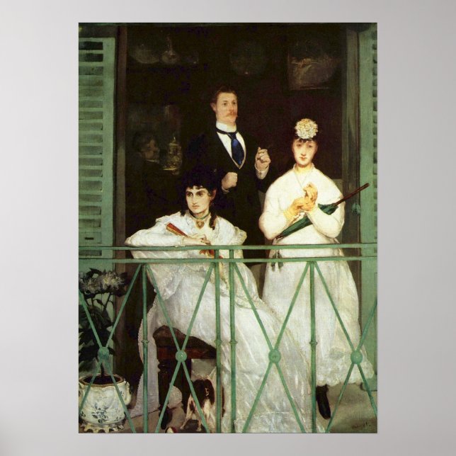 Der Balkon - Edouard Manet Poster (Vorne)