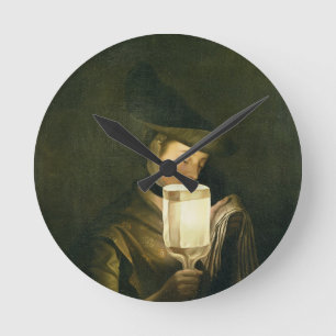 Der Balladen-Sänger, c.1764 (Öl auf Leinwand) Runde Wanduhr