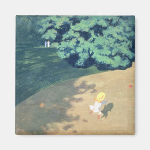 Der Ballon oder die Ecke eines Parks mit einem Magnet