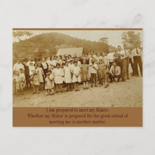 Der Bananenbrot: Camp-Sitzung der 1930er Jahre Postkarte