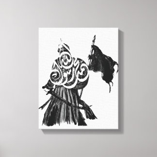 Der Bannerträger von „Mohammed, Gesandter Allahs“ Leinwanddruck