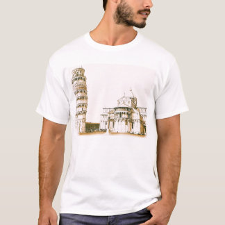 Der Baptistry von Johannes und lehnender Turm von T-Shirt