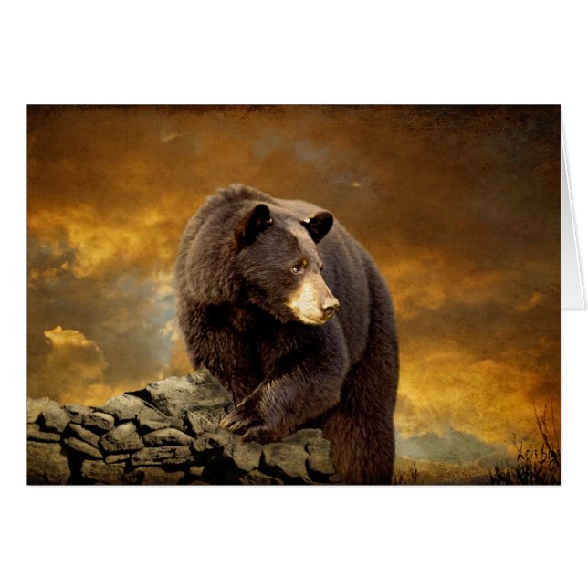 Der Bär ging über den Berg - leere Karte hinaus (Vorderseite (Horizontal))