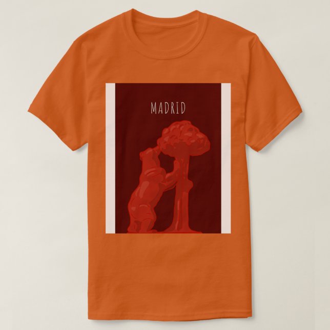 Der Bär und der Erdbeerbaum Spanien Madrid T-Shirt (Design vorne)