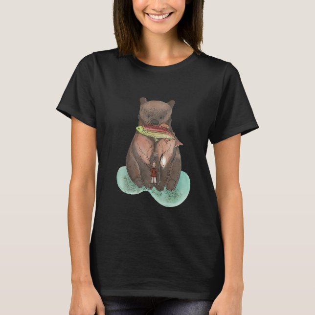 Der Bär und der Fischer T-Shirt (Vorderseite)