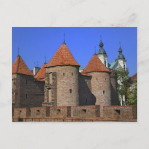 Der Barbakan und die Paulinerkirche, Warschau, Postkarte