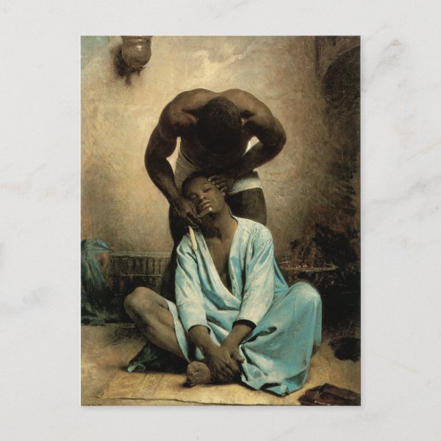 Der Barber von Suez" von Leon Bonnat, 1876. Postkarte (Vorderseite)