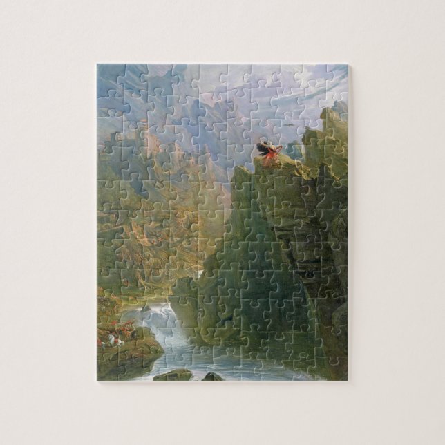 Der Barde, c.1817 (Öl auf Leinwand) Puzzle (Vertikal)