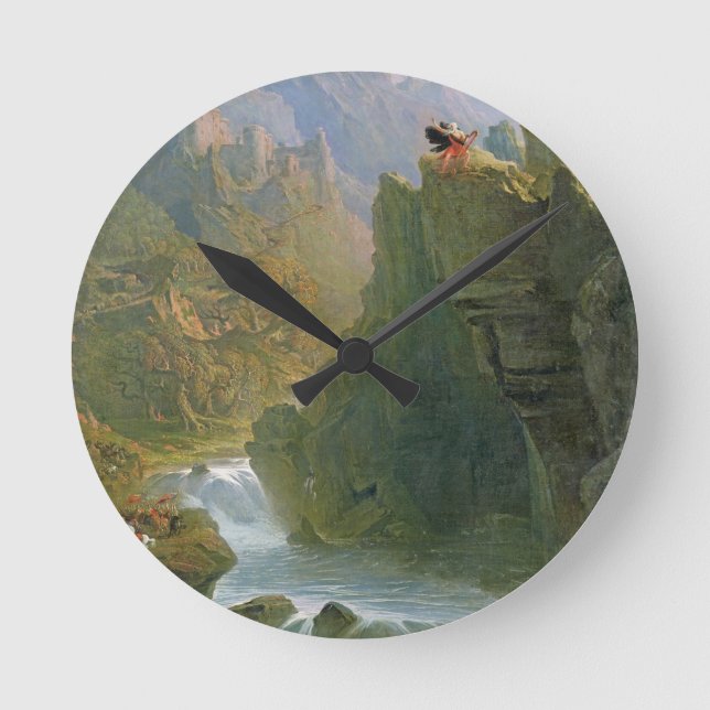 Der Barde, c.1817 (Öl auf Leinwand) Runde Wanduhr (Vorderseite)