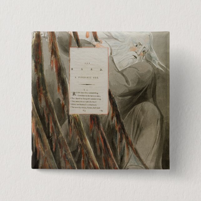 Der Barde: Eine Pindaric Ode, 'von den Gedichten Button (Vorderseite)