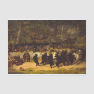 Der Bärentanz von William Holbrook Beard Seidenpapier