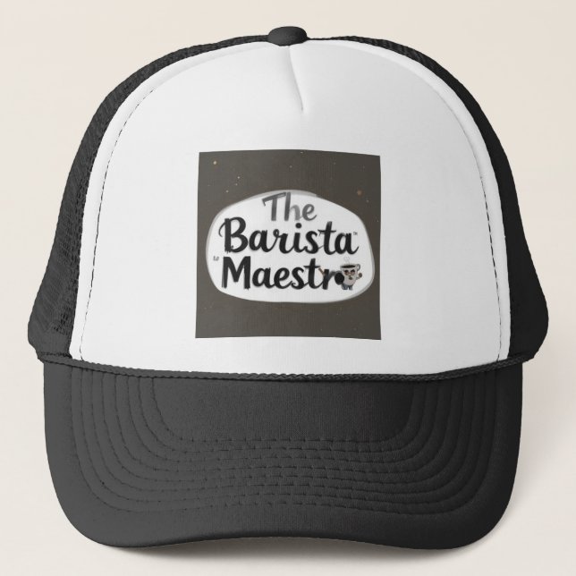 Der Barista Maestro Truckerkappe (Vorderseite)