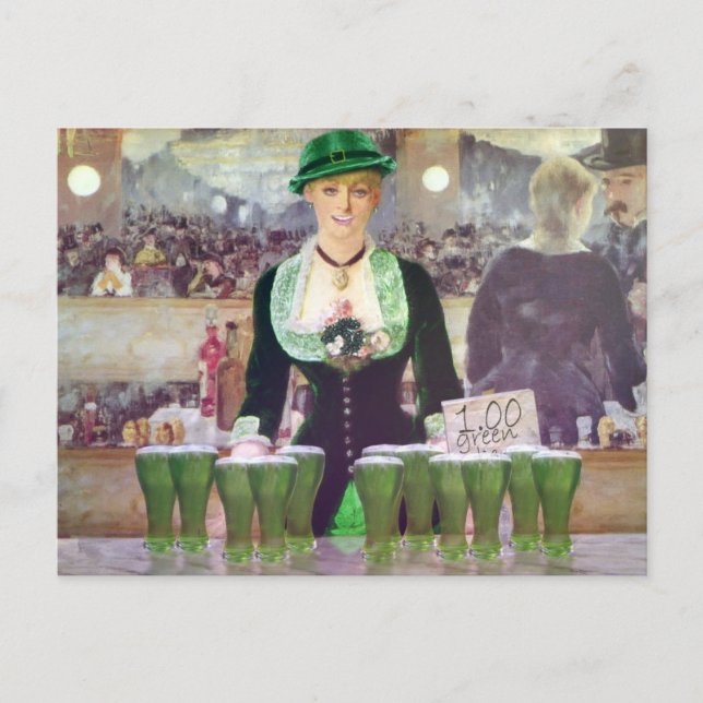 Der Barkeeper St. Patrick's Day Postkarte (Vorderseite)