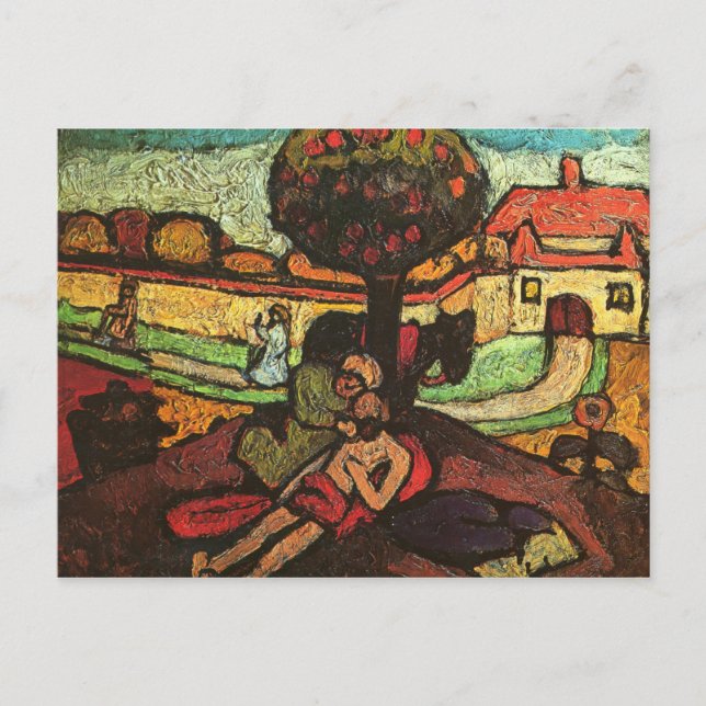 Der barmherzige Samariter von Paula Modersohn Beck Postkarte (Vorderseite)