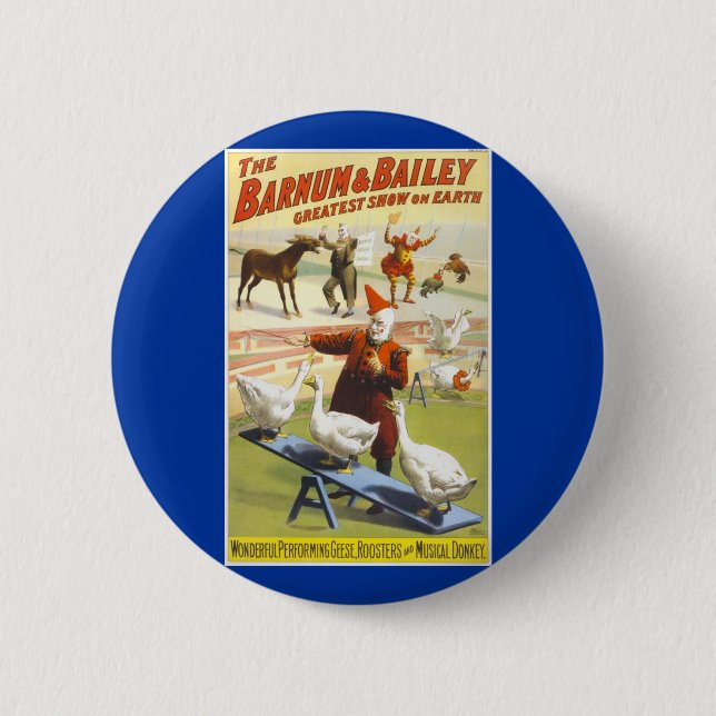 Der Barnum u. Bailey-Zirkus Button (Vorderseite)
