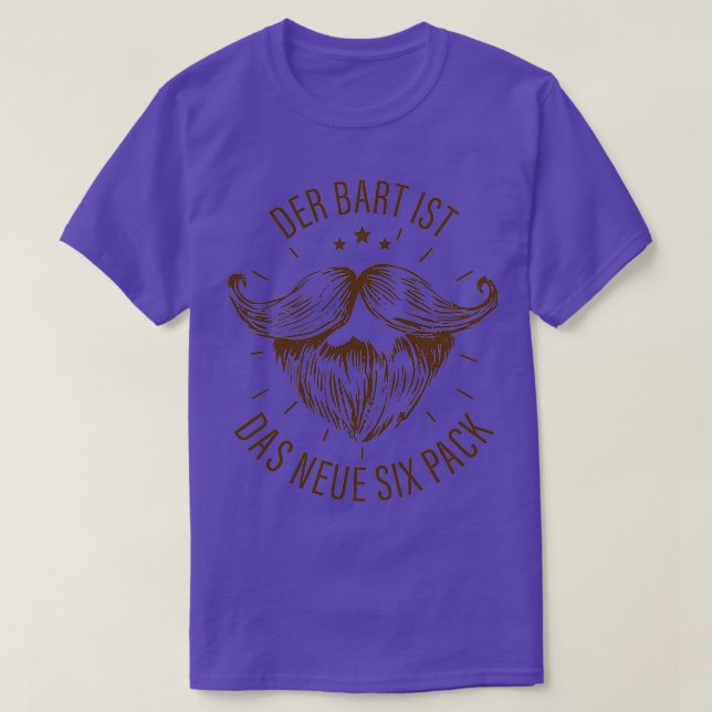 Der Bart ist das neue Sixpack Mustache Design 2 T-Shirt (Design vorne)