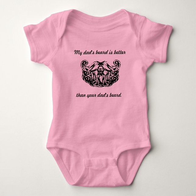 Der Bart meines Vaters ist besser ... Baby Bodysui Strampler (Vorderseite)