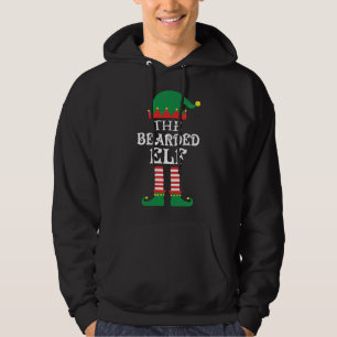 Der bärtige ELF passt Familie Weihnachten Pajama Hoodie