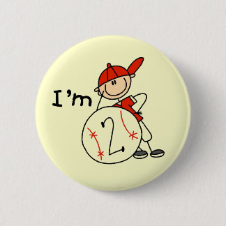 Der Baseball des Jungen bin ich 2 T-Shirts und Button