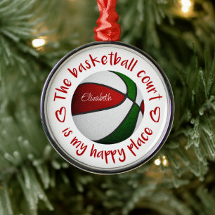 Der Basketballplatz ist mein glücklicher Ort Ornament Aus Metall