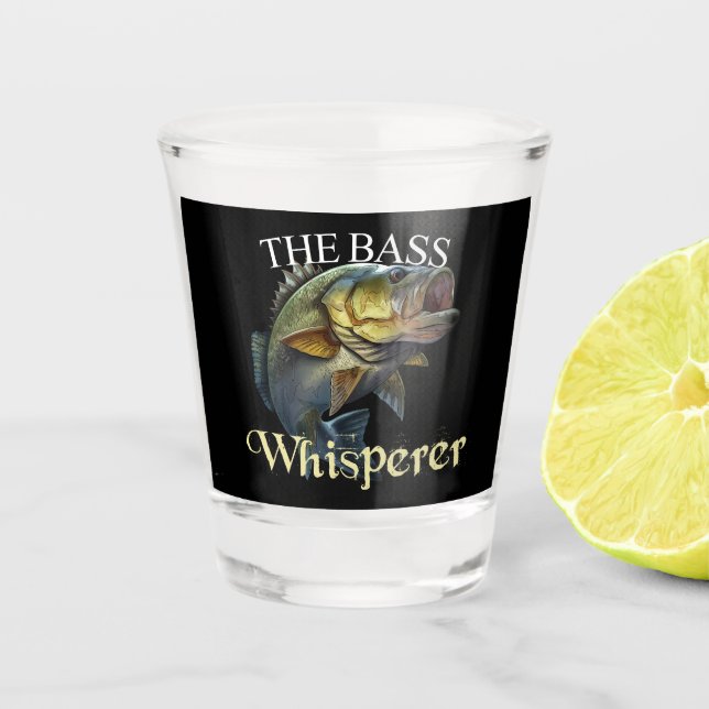 Der Bass Whisperer Dunkel Schnapsglas (Vorderseite)