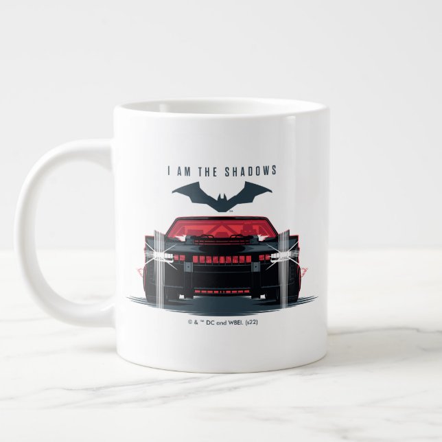 Der Batman Batmobile - Ich bin die Schatten Jumbo-Tasse (Links)