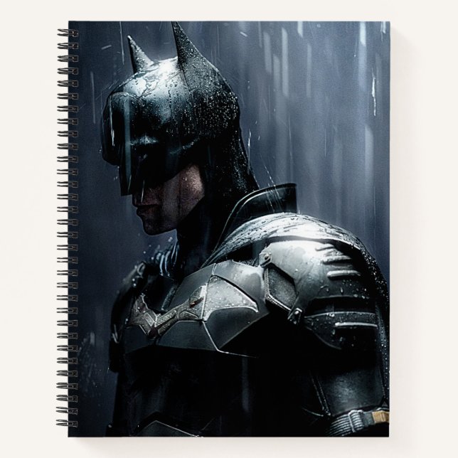 Der Batman im Regen Notizbuch (Vorderseite)
