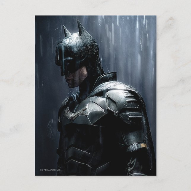 Der Batman im Regen Postkarte (Vorderseite)