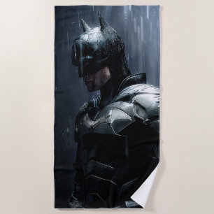 Der Batman im Regen Strandtuch