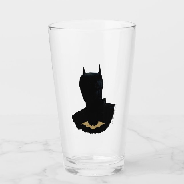 Der Batman mit dem goldenen Bat-Symbol Glas (Vorderseite)