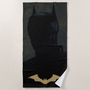Der Batman mit dem goldenen Bat-Symbol Strandtuch