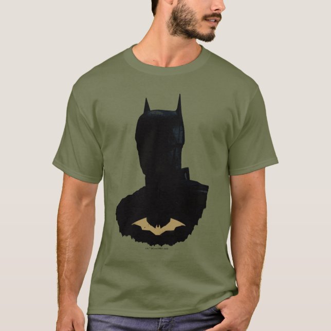 Der Batman mit dem goldenen Bat-Symbol T-Shirt (Vorderseite)