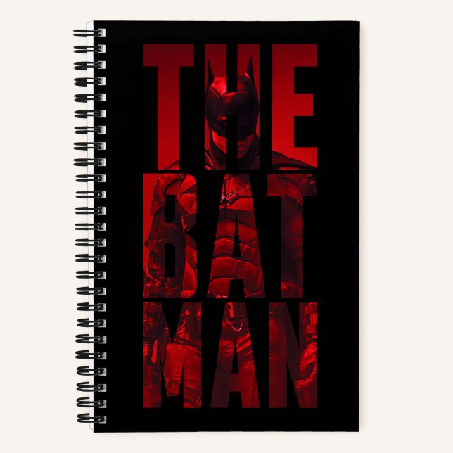 Der Batman Typografy Cutout Notizbuch (Vorderseite)