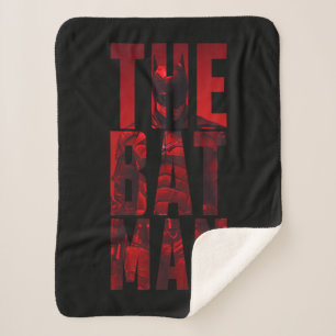 Der Batman Typografy Cutout Sherpadecke