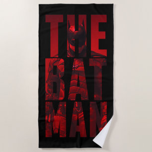 Der Batman Typografy Cutout Strandtuch