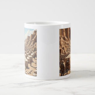 Der Bau der Pyramiden Jumbo-Tasse