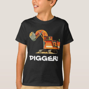 Der Bau-LKW-Gräber des Kindes kundenspezifischer T-Shirt