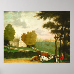 Der Bauernhof Cornell - Edward Hicks Art Poster
