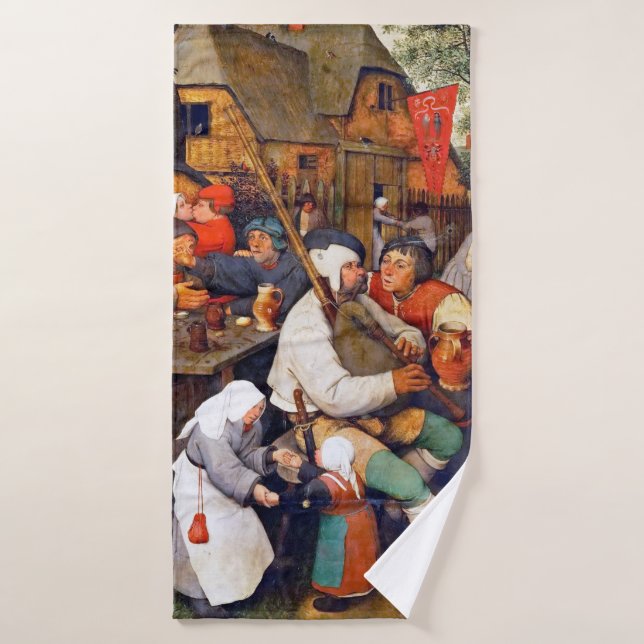 Der Bauerntanz, Pieter Bruegel Badehandtuch (Badehandtuch)