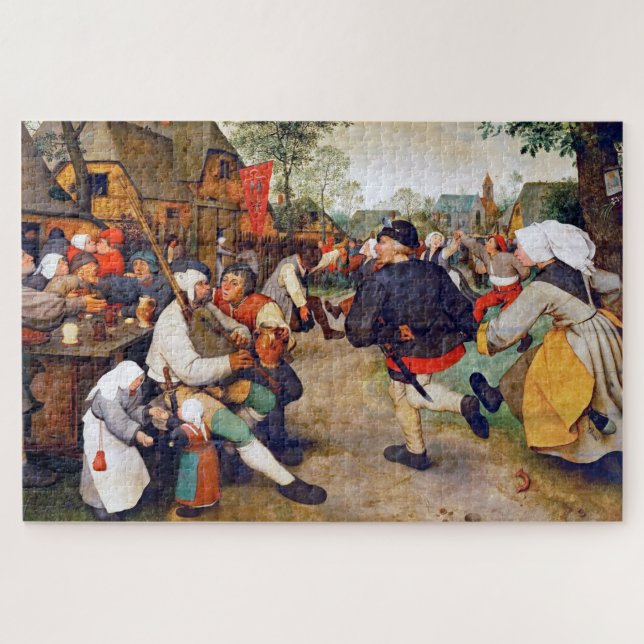 Der Bauerntanz, Pieter Bruegel Puzzle (Horizontal)