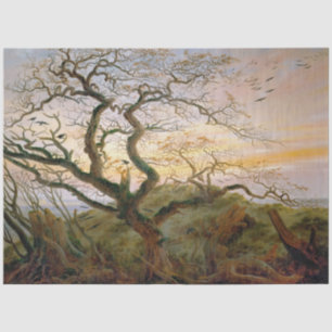 Der Baum der Krähen (von Caspar David Friedrich) Seidenpapier